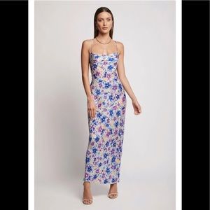 NWT Sofia The Label ISABELLE SLIP DRESS - Violet Blue Floral